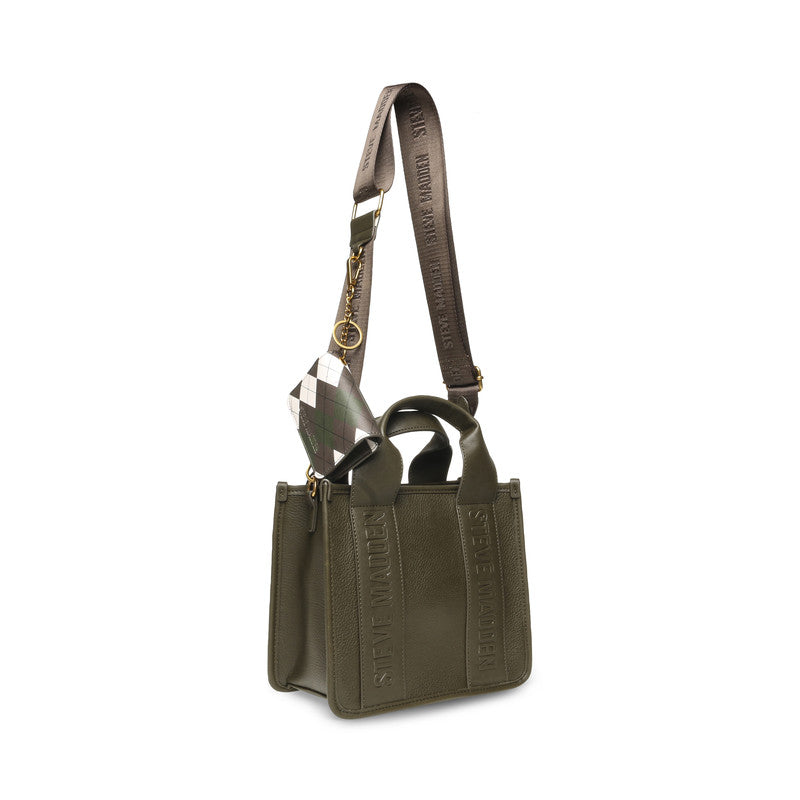 Bwebber-e Women's Olive Green Satchel Bag – Steve Madden, view 5