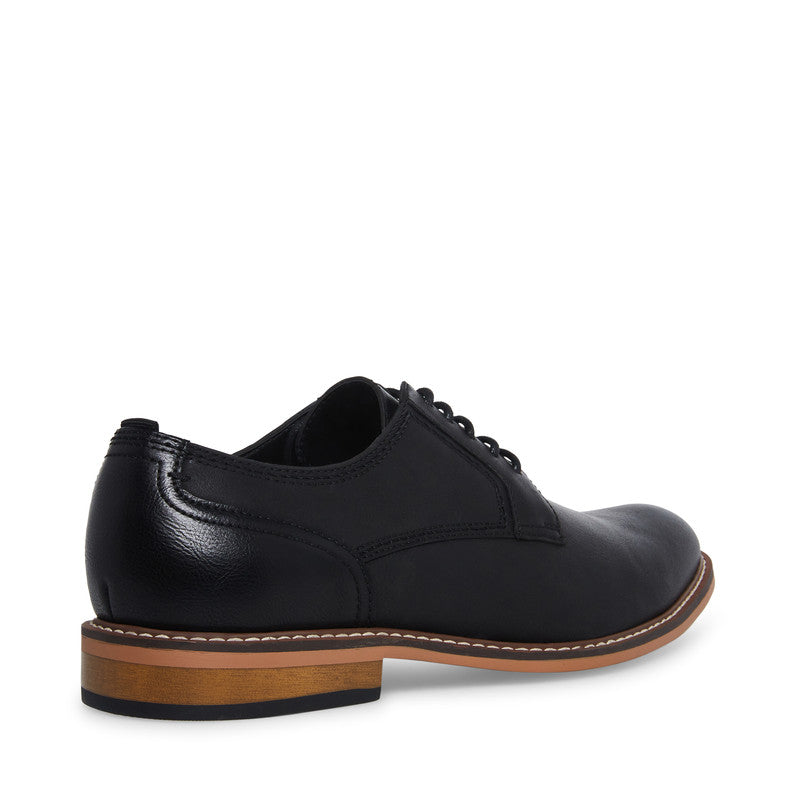 Steve Madden Ajapp Men's Black Lace-Up Shoes - rear three-quarter view