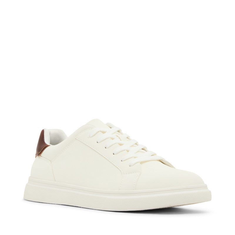Steve Madden Mpeter Men's White Lace-Up Shoes - front three-quarter view
