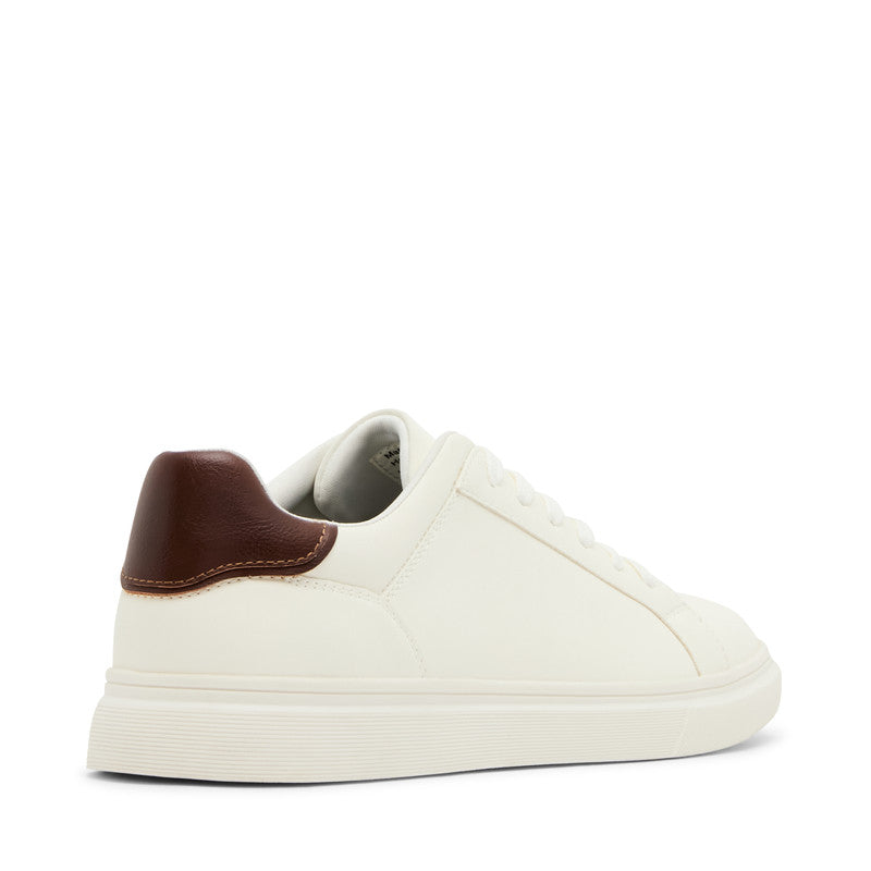 Steve Madden Mpeter Men's White Lace-Up Shoes - rear three-quarter view
