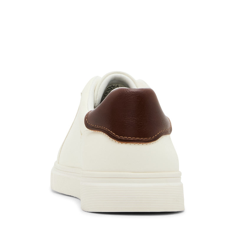 Steve Madden Mpeter Men's White Lace-Up Shoes - rear view