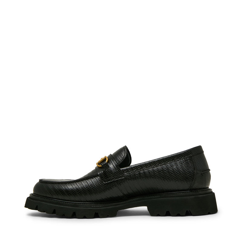 Naxos Men's Black Lizard-Embossed Leather Loafers - view 6