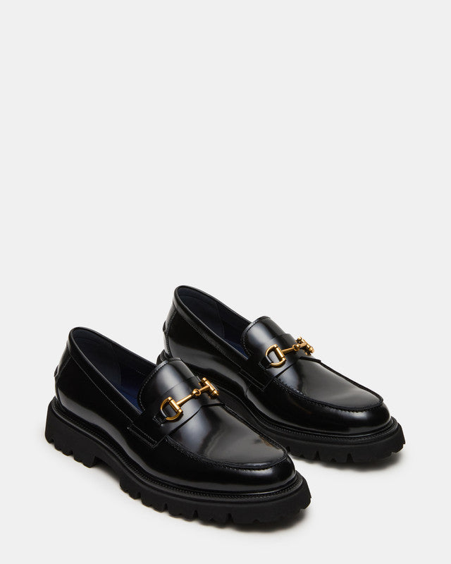 Naxos Men's Black Leather Loafers - view 2