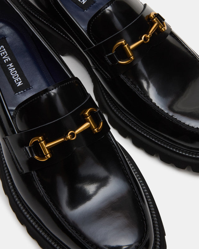 Naxos Men's Black Leather Loafers - view 4