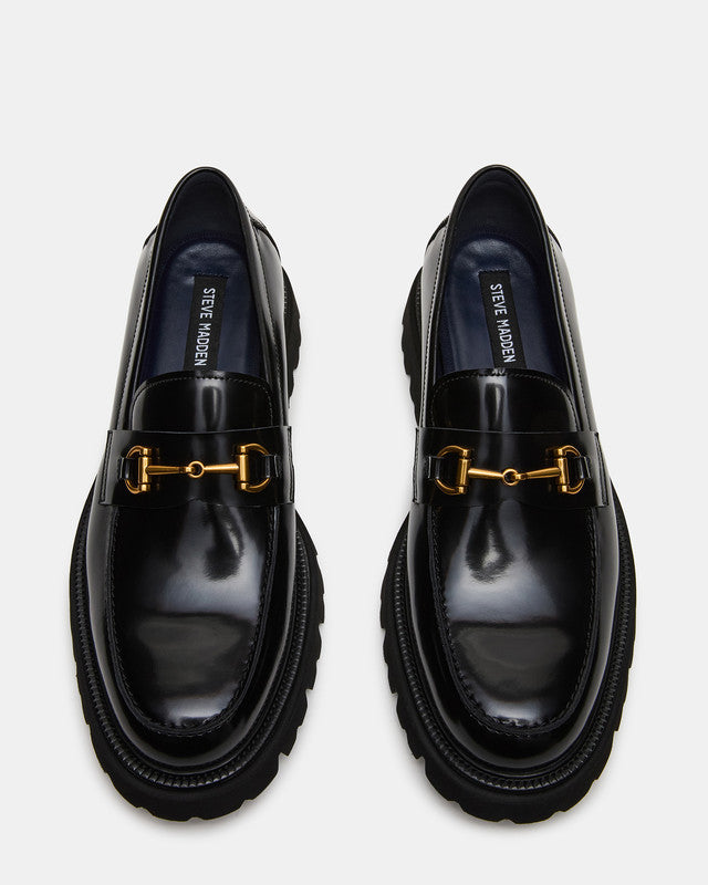 Naxos Men's Black Leather Loafers - view 5