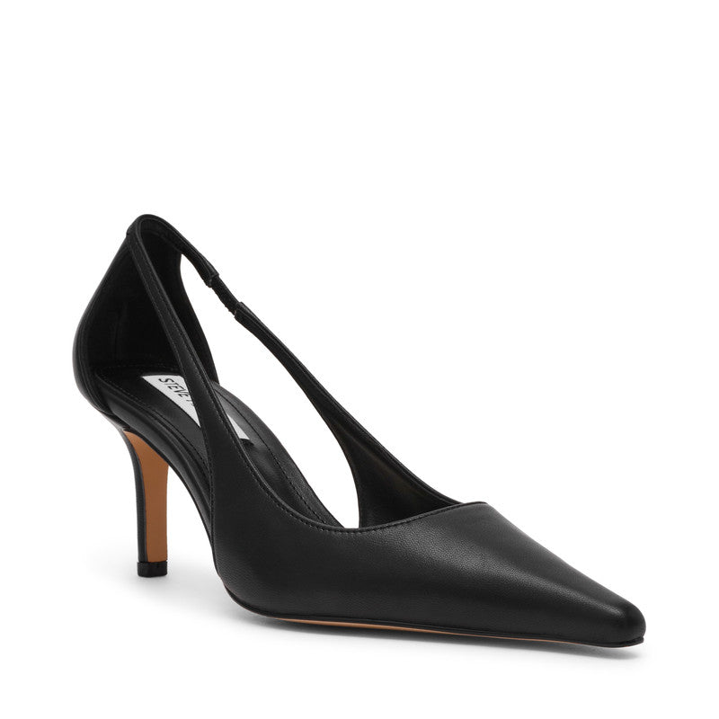 Steve Madden Altra women's black leather heels, featured view