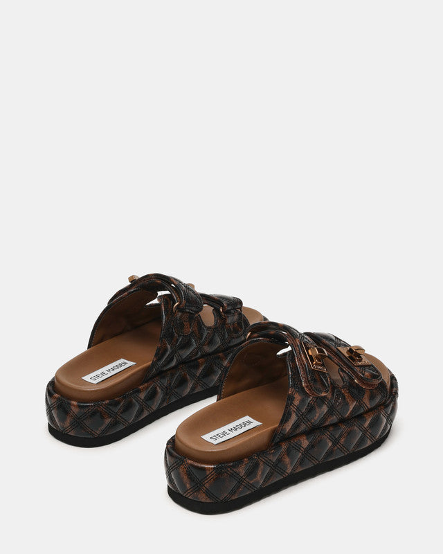 Big Bang Women's Black/Brown Leopard Flat Sandals - view 2