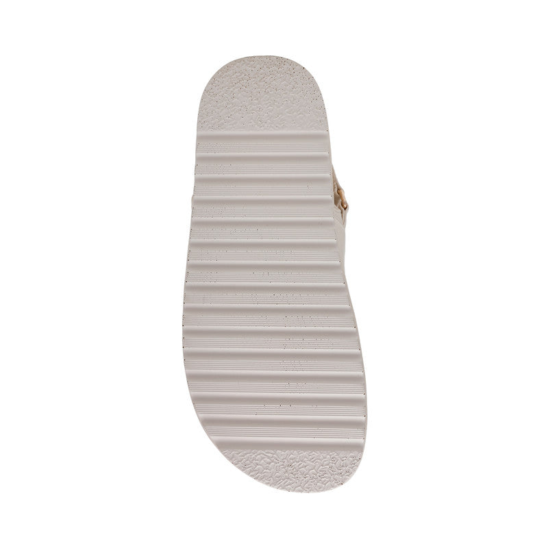 Bigmona Women's Light Bone Flat Sandals – Steve Madden, view 5