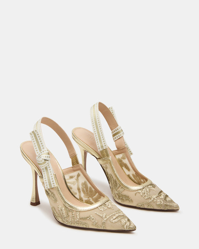 Bri Women's Gold Multi Heeled Sandals
