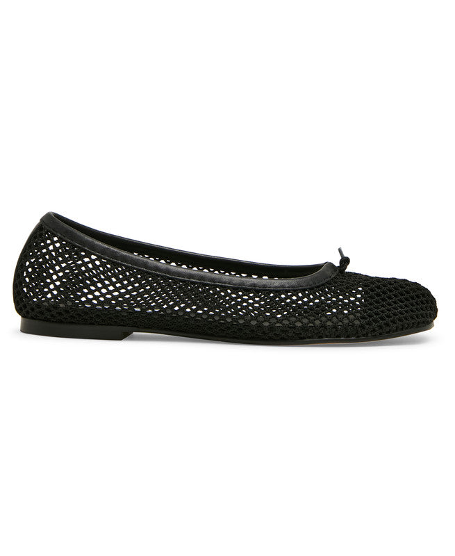 Steve Madden Calico Mesh Women's Black Ballet Flats - opposite side profile - view 4