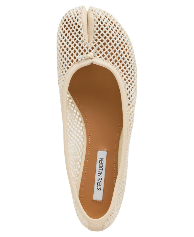 Steve Madden Calico Mesh Women's Bone Ballet Flats - top view