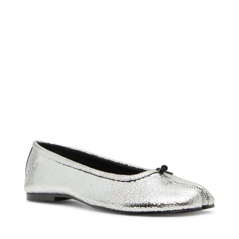 Calico Silver Crinkle Split-Toe Ballerinas