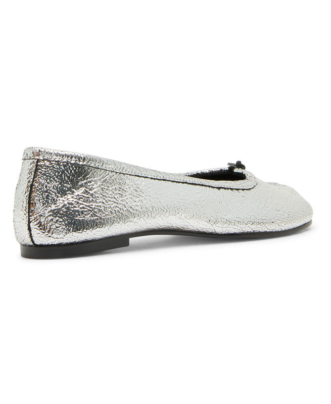 Calico Silver Crinkle Split-Toe Ballerinas - view 5