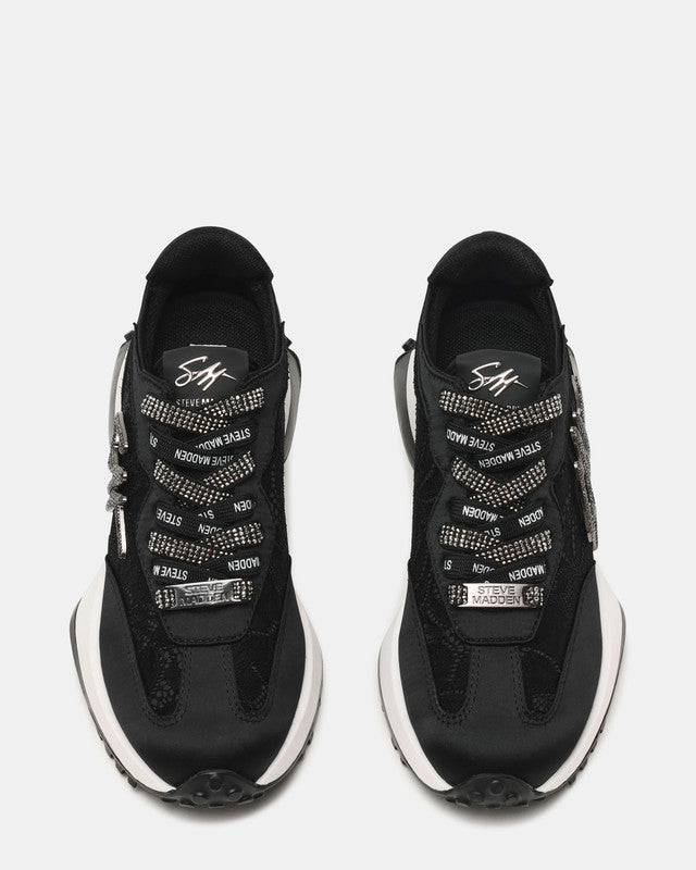 Campo Lace Black Women's Low-Top Sneakers - view 3