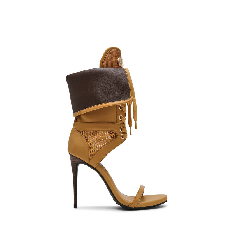 Casella Lug Wheat Lace-Up Heeled Sandals - view 4