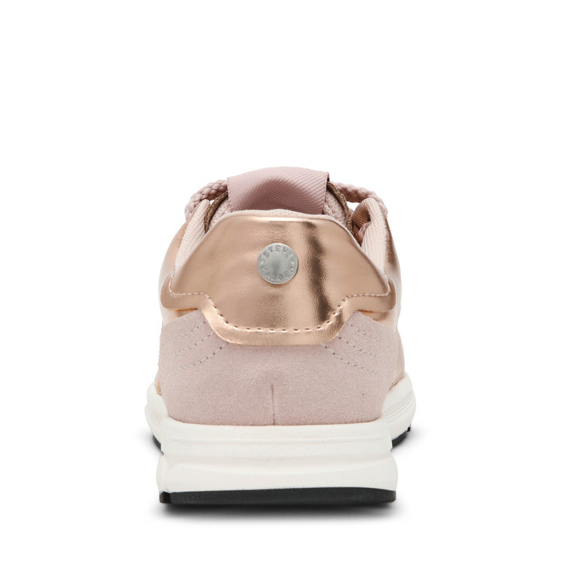 Steve Madden Collector Women's Rose Gold Sneakers - rear view