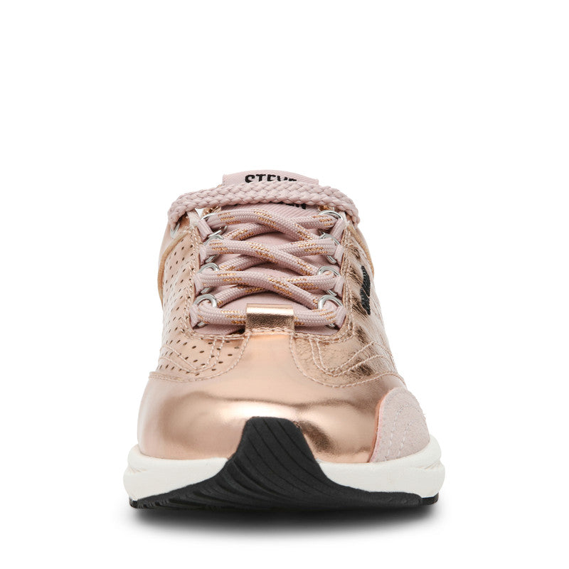Steve Madden Collector Women's Rose Gold Sneakers - front view