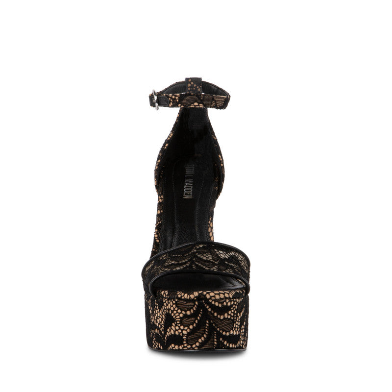 Glam Women's Black Heeled Sandals - view 3