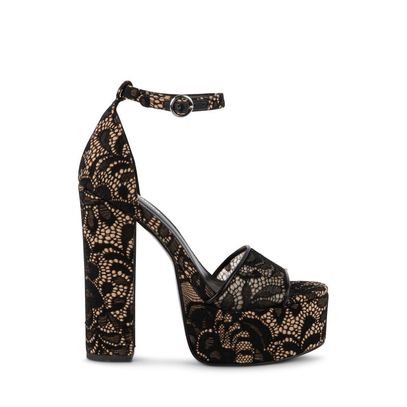 Glam Women's Black Heeled Sandals - view 2