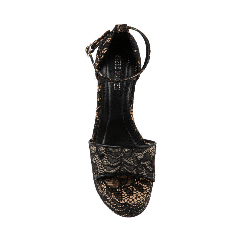 Glam Women's Black Heeled Sandals - view 4