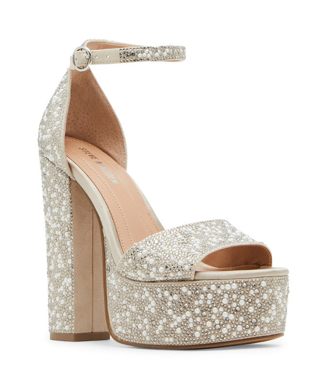 Glam Women's Ivory Heeled Sandals