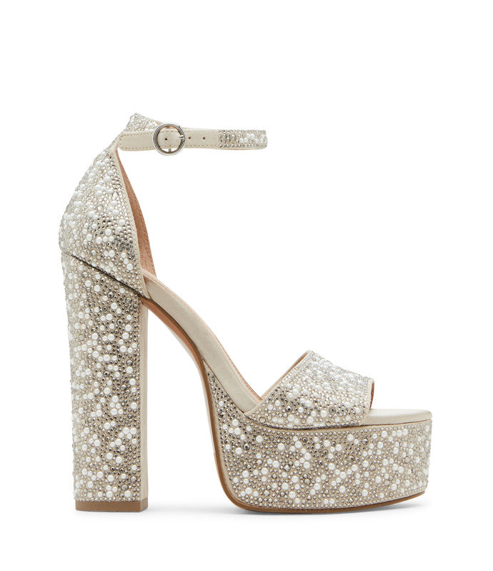 Glam Women's Ivory Heeled Sandals - view 2
