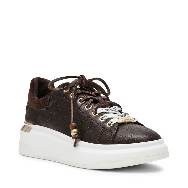 Glider Charm Chocolate Brown Women's Low-Top Sneakers