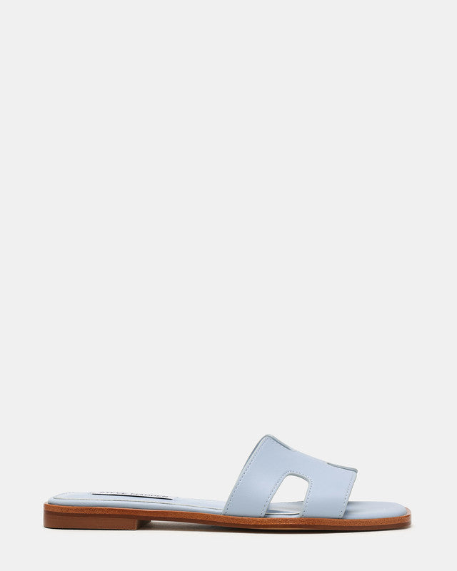 Steve Madden Hadyn Women's Baby Blue Flat Sandals - side profile