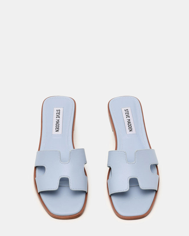Steve Madden Hadyn Women's Baby Blue Flat Sandals - top view