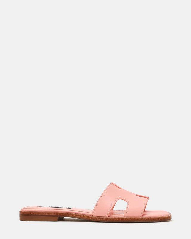 Steve Madden Hadyn Women's Baby Pink Blush Flat Sandals - side profile