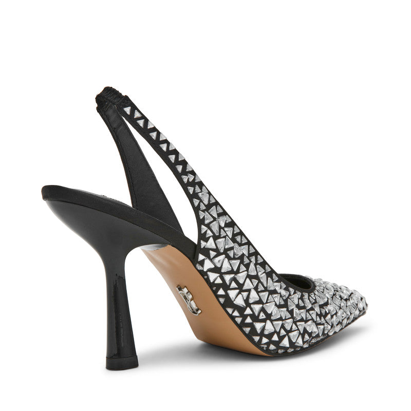 Jeweler-rhs Women's Black/Silver Heeled Sandals – Steve Madden, view 5