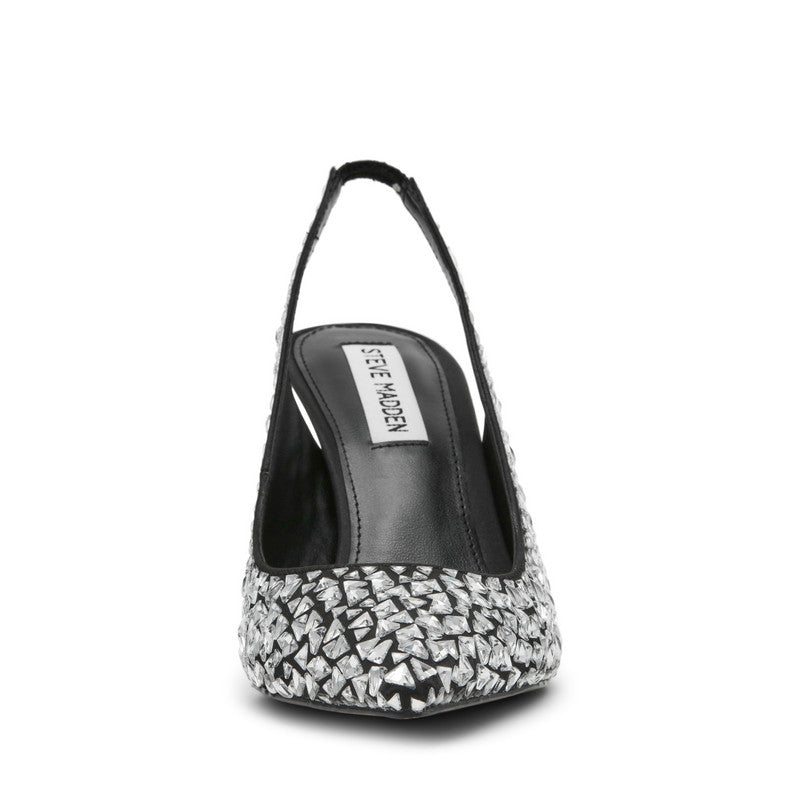 Jeweler-rhs Women's Black/Silver Heeled Sandals – Steve Madden, view 2