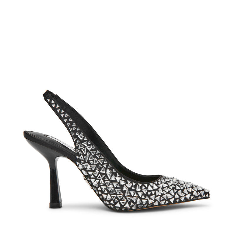Jeweler-rhs Women's Black/Silver Heeled Sandals – Steve Madden, view 3