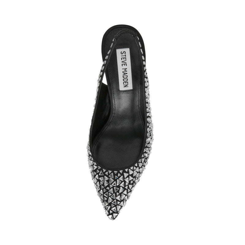 Jeweler-rhs Women's Black/Silver Heeled Sandals – Steve Madden, view 4