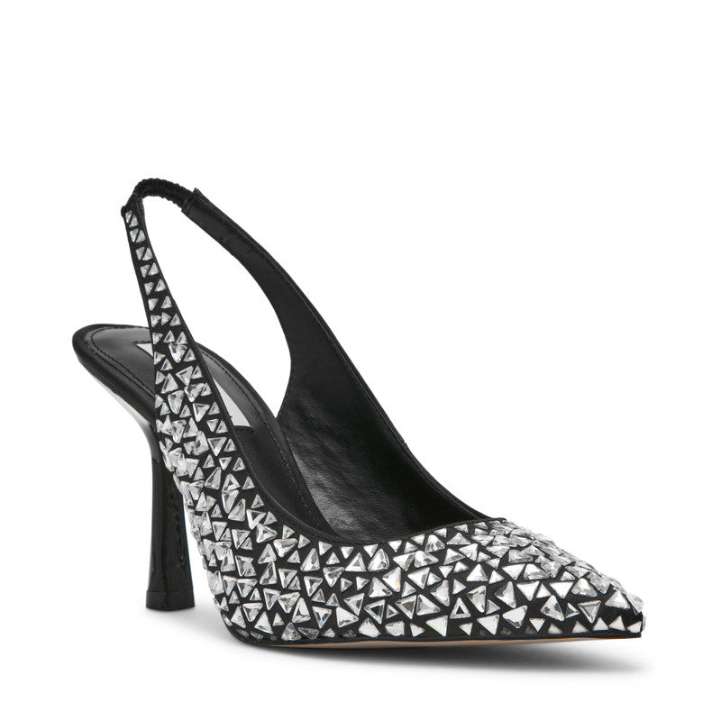 Jeweler-rhs Women's Black/Silver Heeled Sandals – Steve Madden