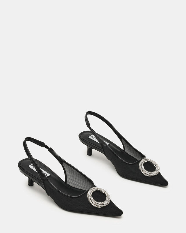 Kaisley Women's Black Mesh Heeled Sandals - view 2