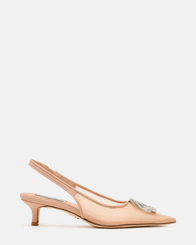 Kaisley Women's Nude Mesh Heeled Sandals