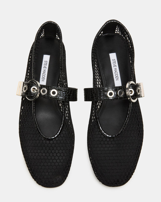 Lucia Mesh Black Mesh Women's Ballerinas Flats - view 3