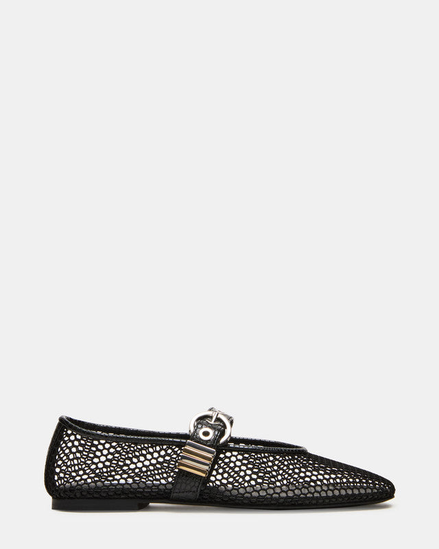 Lucia Mesh Black Mesh Women's Ballerinas Flats