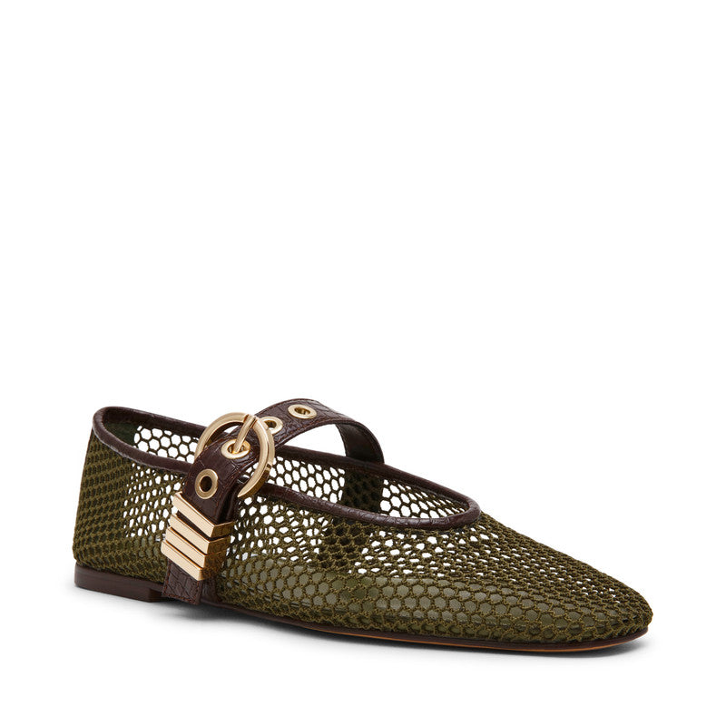 Lucia Mesh Olive Women's Ballerinas Flats