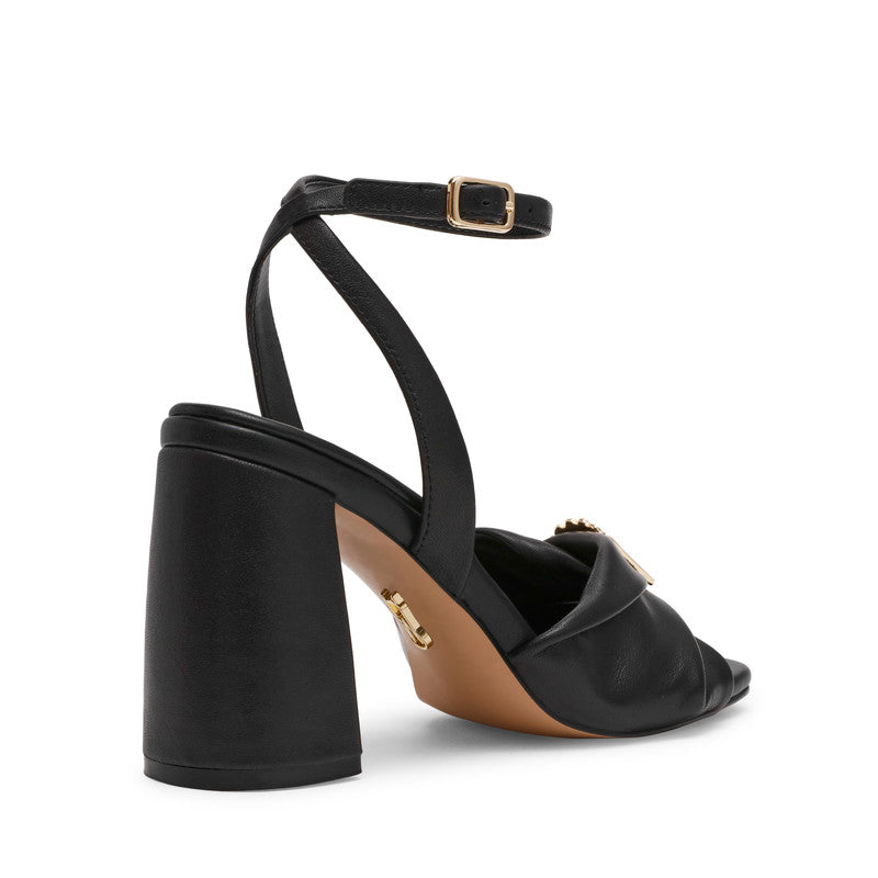 Montage Black Leather Women's Heel Sandals - view 2