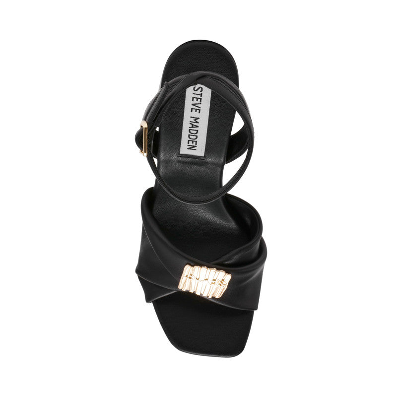 Montage Black Leather Women's Heel Sandals - view 6