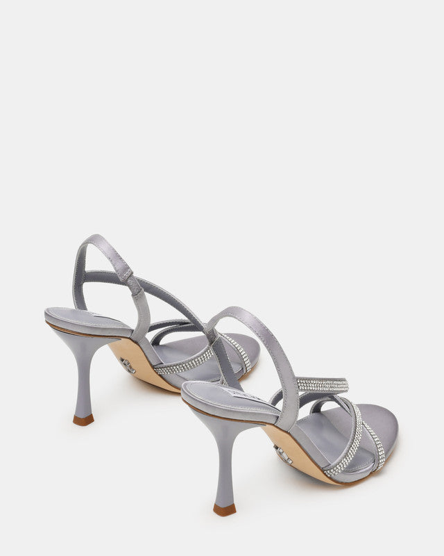 Nexus Women's Silver Satin Heeled Sandals - view 2