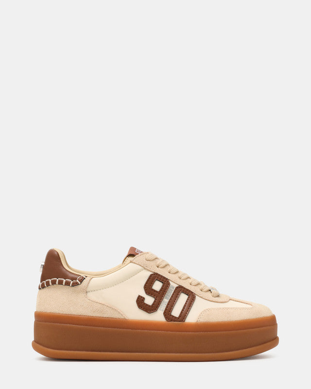 Off-track90 Women's Bone/Brown Low-Top Sneakers