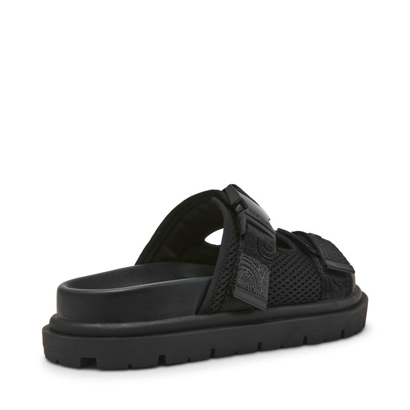 Steve Madden Oh Dear Women's Black Flat Sandals - opposite side profile - view 2