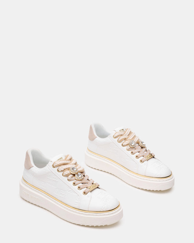 Steve Madden On-Stage Women's Light Taupe & White Sneakers - pair view