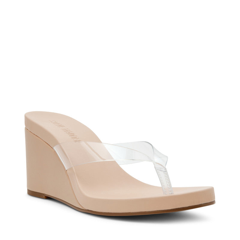 Steve Madden Playing-J women's clear nude heels, featured view