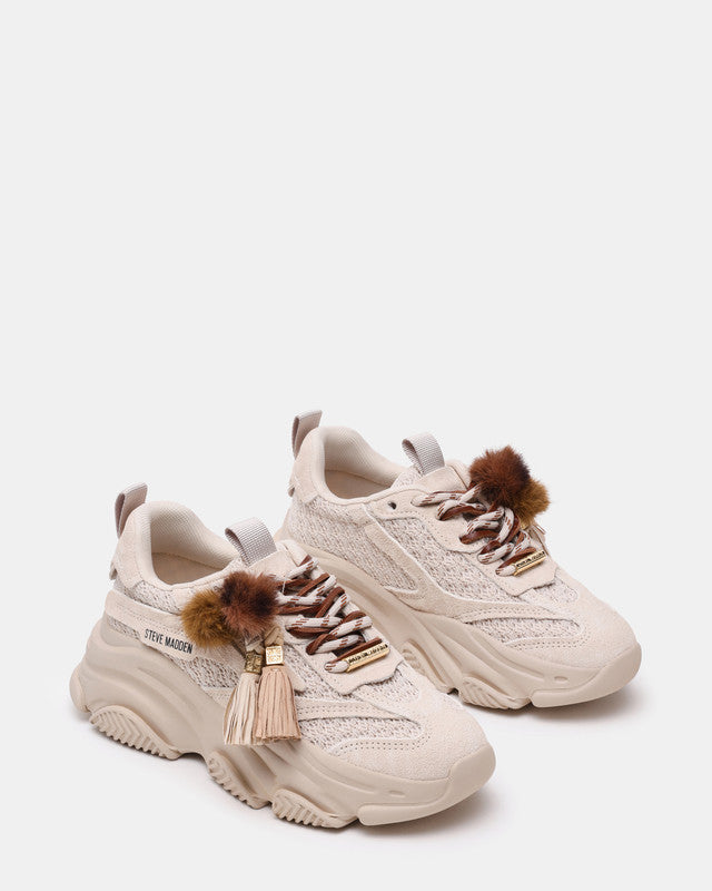 Possession Pp Bone Suede Women's Low-Top Sneakers - view 2