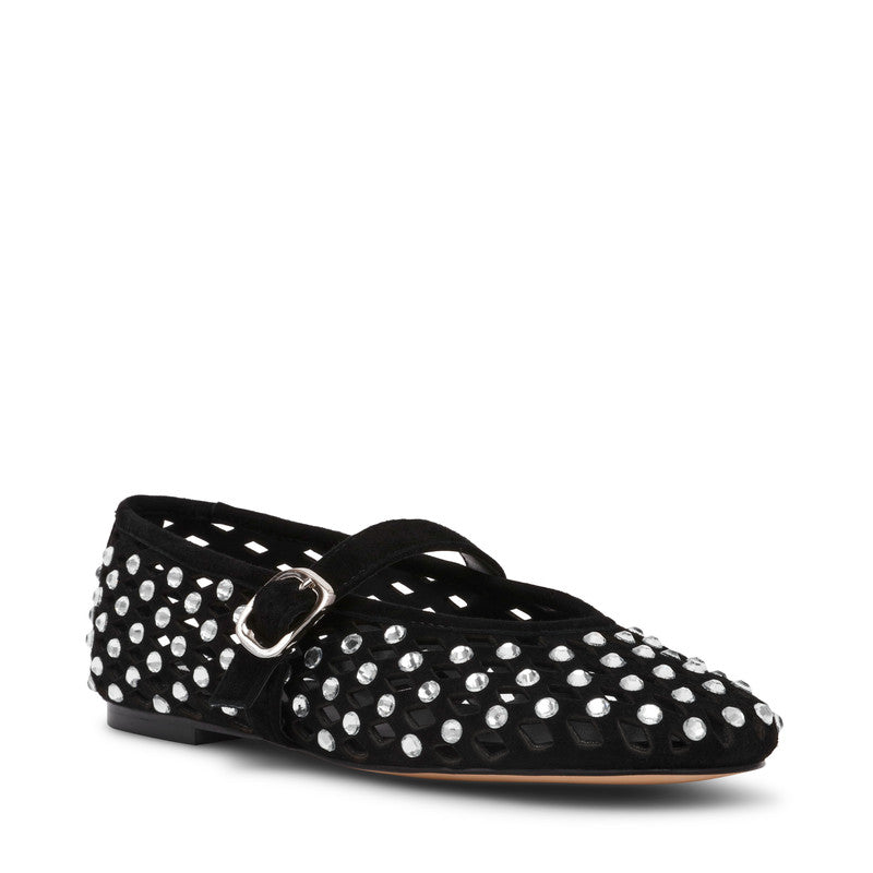 Rerun Women's Black Ballerinas