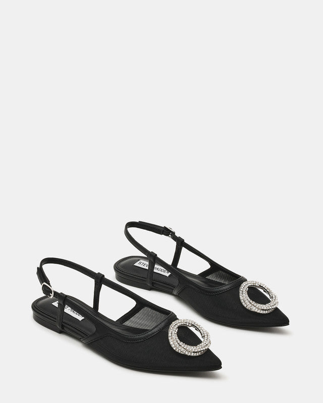Shantae Women's Black Mesh Flat Sandals - view 2